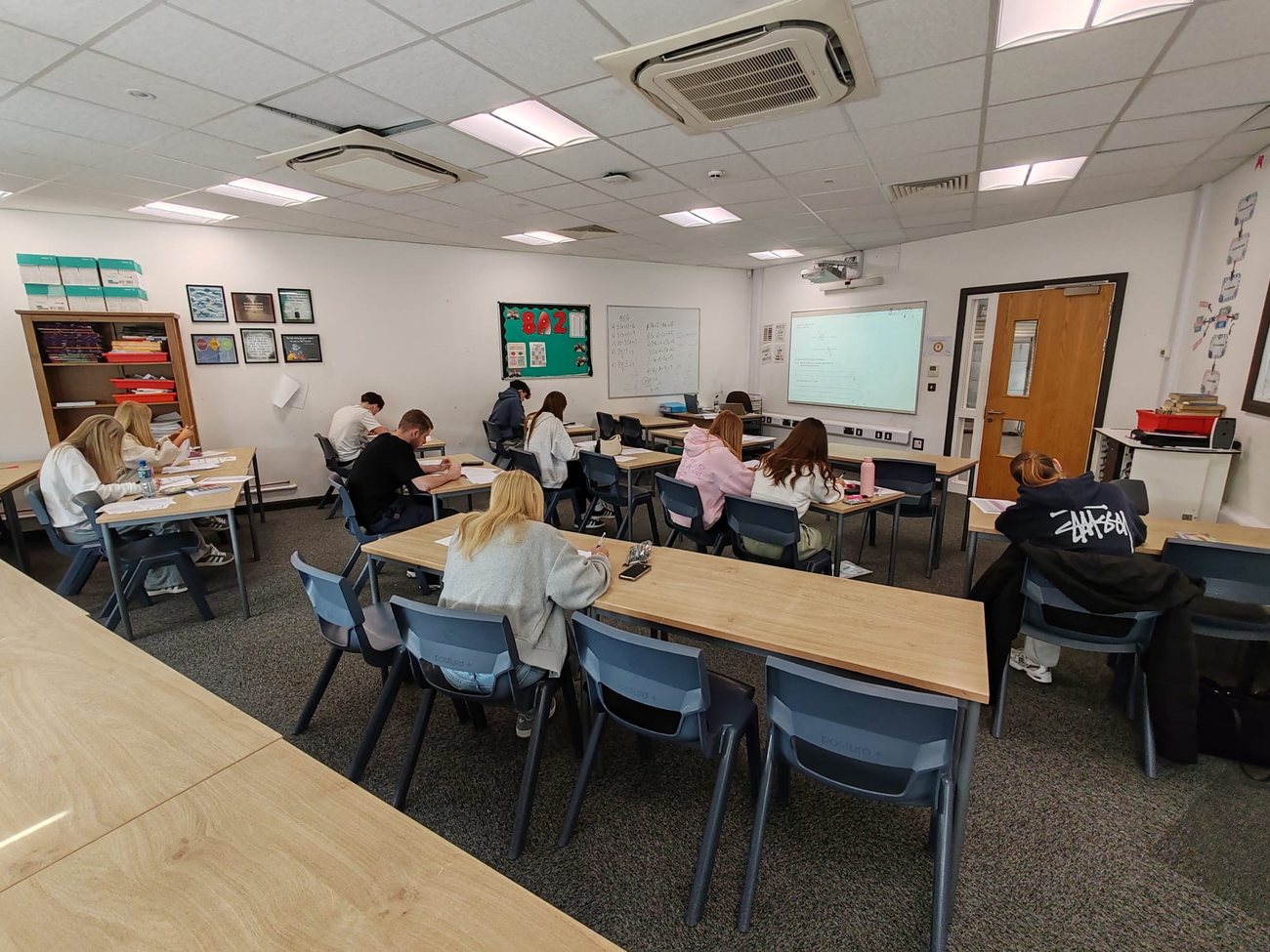 Students working in a Next Level Tuition Maths class